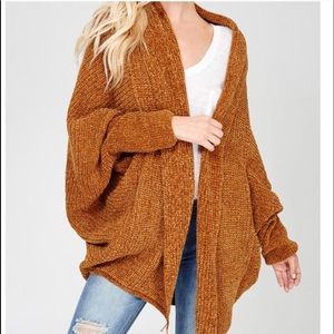 Golden Chenille Cardigan